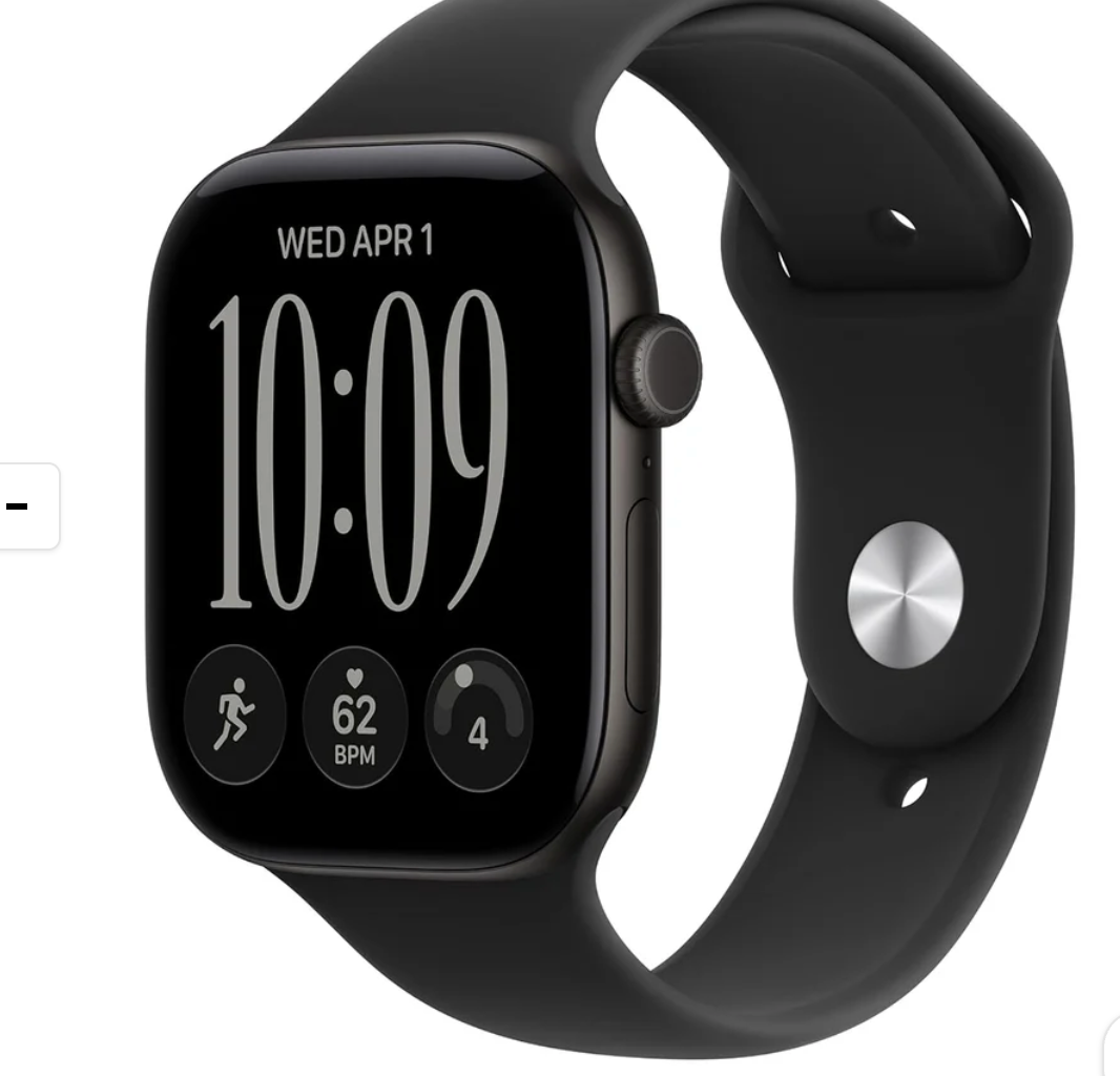 Apple Watch Series 12, 46mm, GPS, Black Aluminum Case with Black Sport Band (M/L)，2026