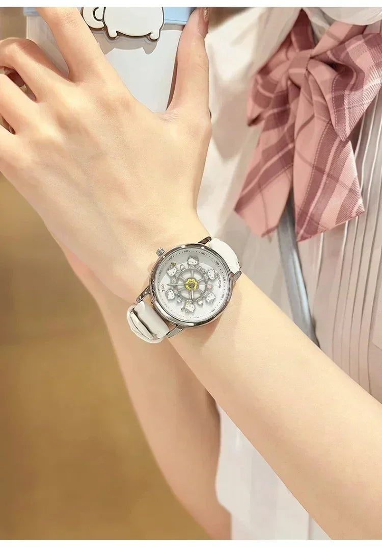 ZGO X Sanrio Watch Clock Fashion Quartz Watch Rotate The Dial