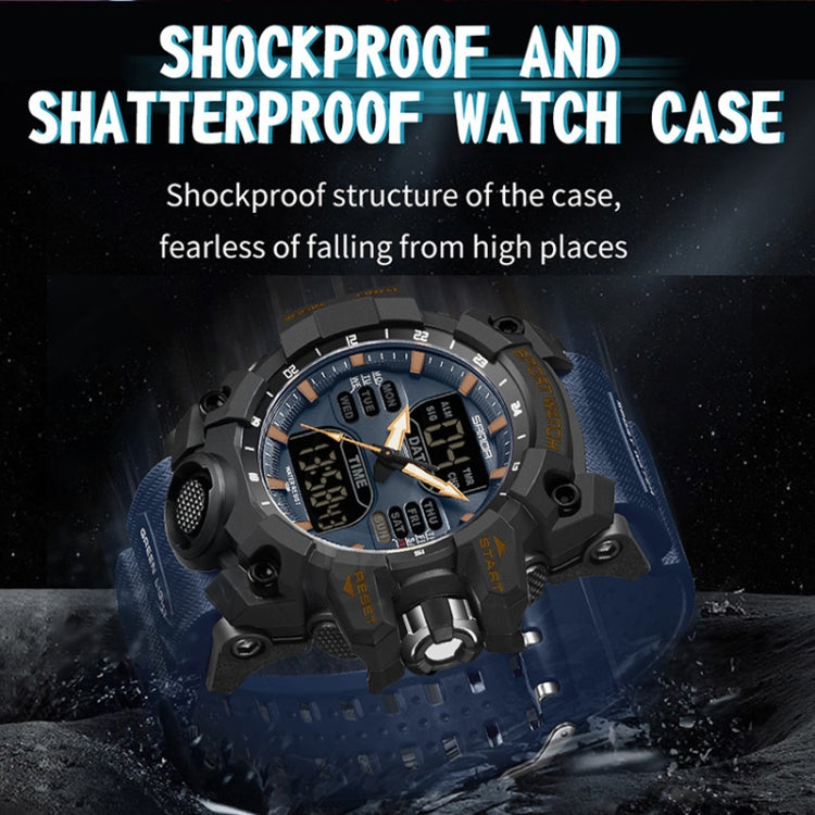 SANDA Green Light Alarm Clock Multifunctional Waterproof Shockproof Transparent Watch